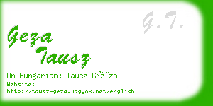 geza tausz business card